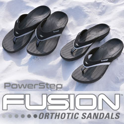 Powerstep Fusion Sandals Color Black Womens